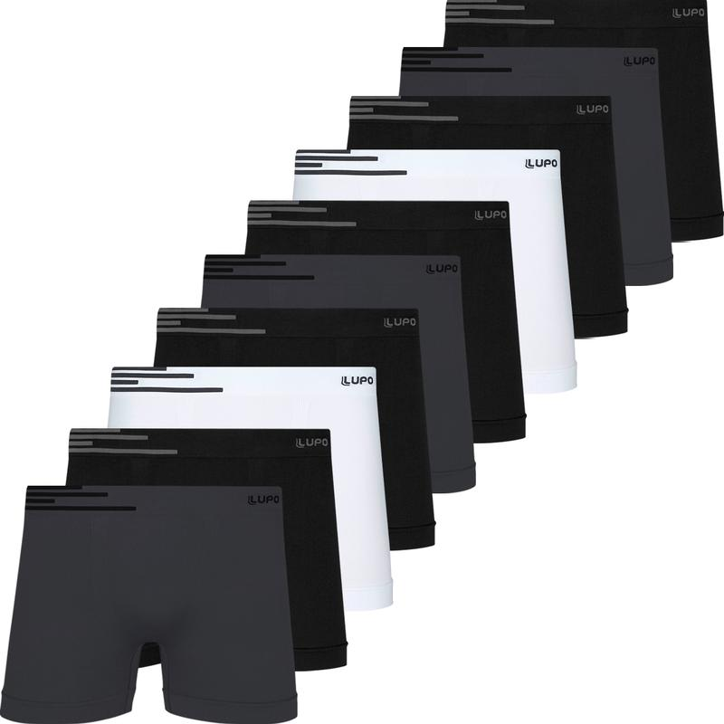 Kit com 10 cuecas boxer Lupo empilhadas