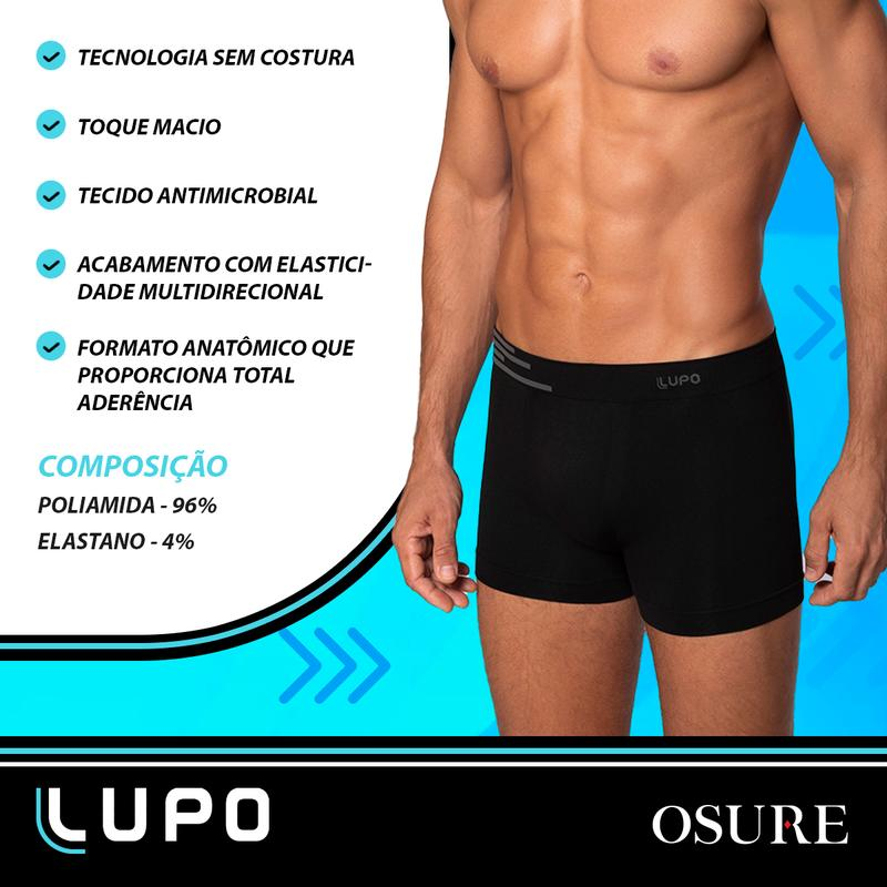 Benefícios da cueca boxer Lupo sem costura